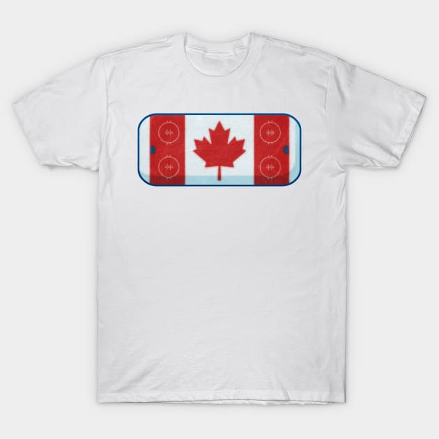 Hockey Rink Flag T-Shirt by cheekenpeeg